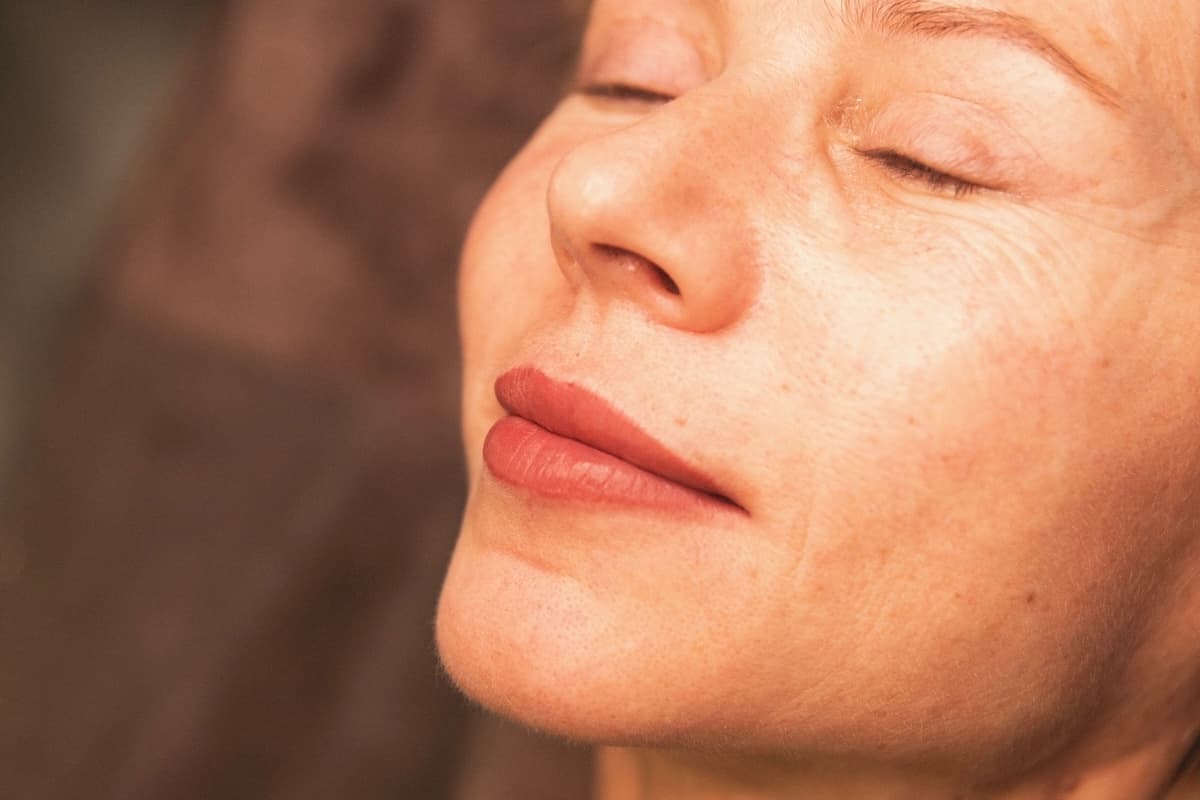 Das Ergebnis unserer Make-up-Arbeit für Lippen